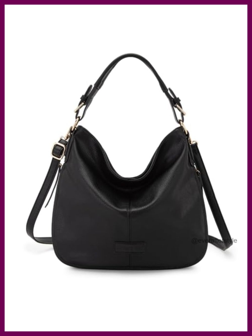 Vegan Leather Hobo Shoulder Bag Expandable Crossbody Purse Handbag